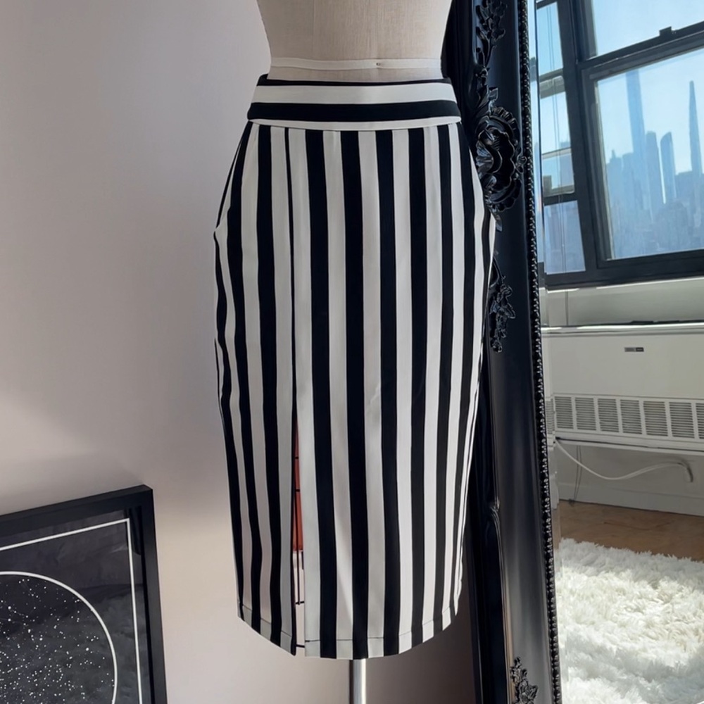 Black and white striped skirt; Beetlejuice Skirt, Halloween, Wednesday Addams